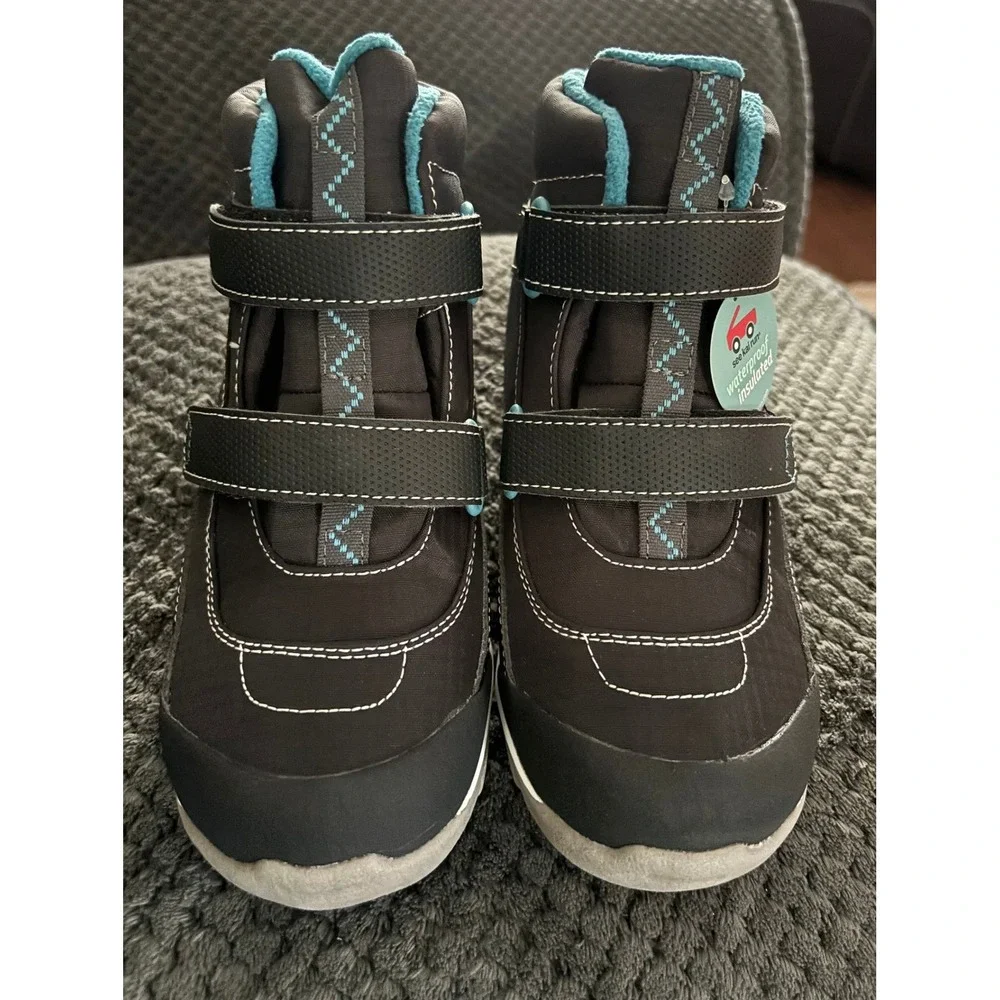 See Kai Run Atlas II WP/IN Black Teal Waterproof Insulated Boots Kids 3Y EU 35